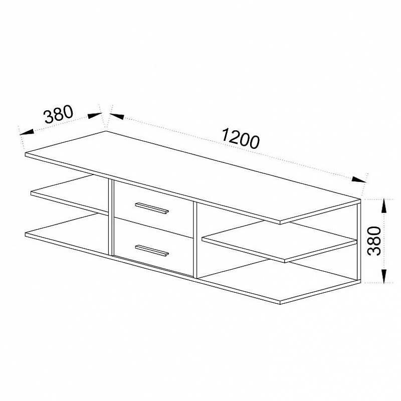 Έπιπλο TV KEMI 120x38x38cm Sonoma