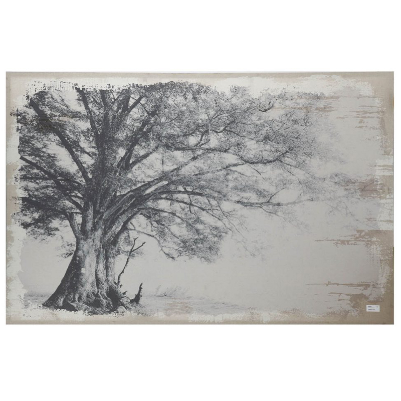 Πίνακας καμβάς ασπρόμαυρος δέντρο 150x100x4 Artekko JC38789