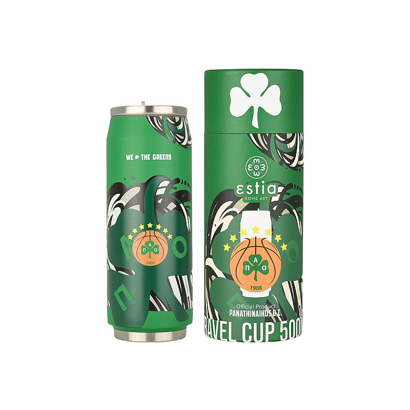 ESTIA ΘΕΡΜΟΣ TRAVEL CUP PANATHINAIKOS BC EDITION WE THE GREENS 500ml ESTIA 00-27124