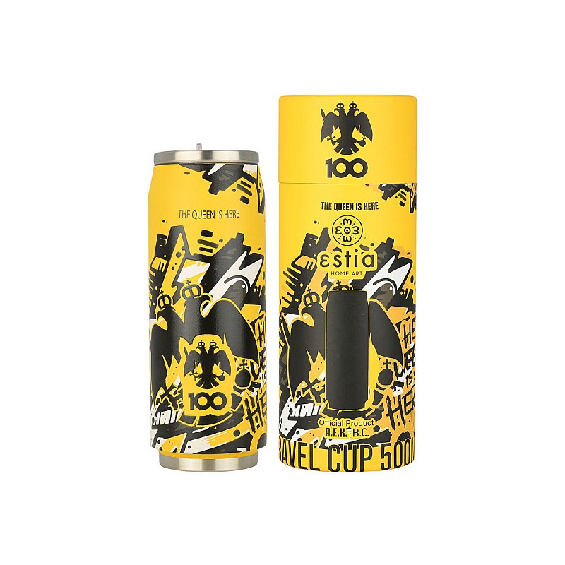 ESTIA ΘΕΡΜΟΣ TRAVEL CUP AEK BC EDITION THE QUEEN IS HERE 500ml ESTIA 00-27148