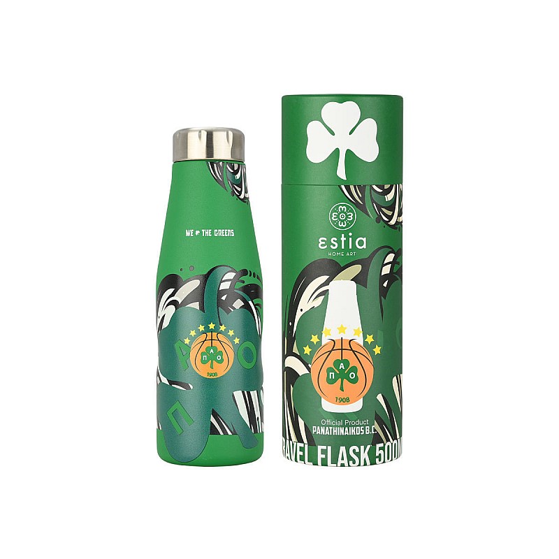 ESTIA ΘΕΡΜΟΣ TRAVEL FLASK PANATHINAIKOS BC EDITION WE THE GREENS 500ml ESTIA 00-27186