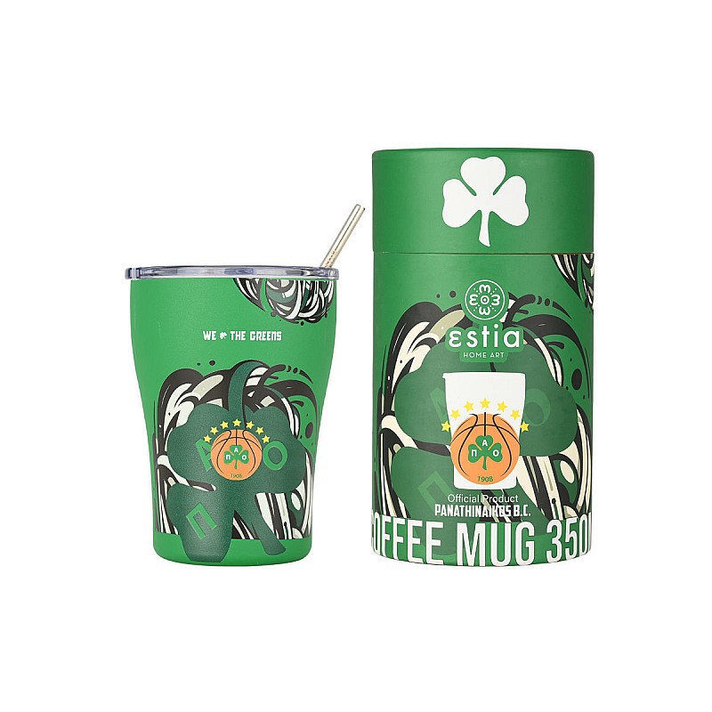 ESTIA ΘΕΡΜΟΣ COFFEE MUG PANATHINAIKOS BC EDITION WE THE GREENS 350ml ESTIA 00-27247