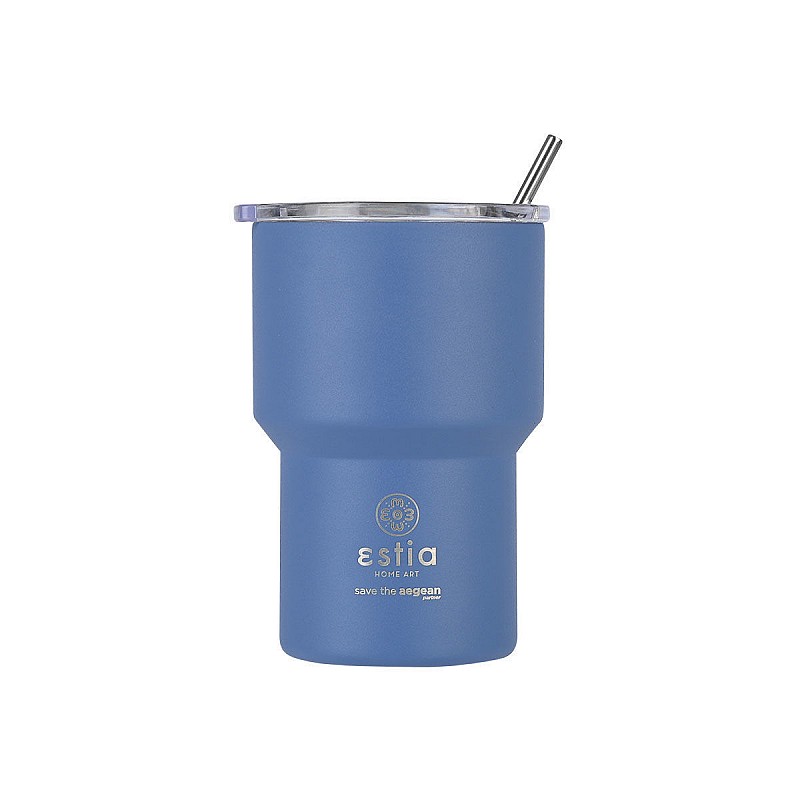 ESTIA ΘΕΡΜΟΣ MUG LITE SAVE THE AEGEAN 350m DENIM BLUE ESTIA 01-18450