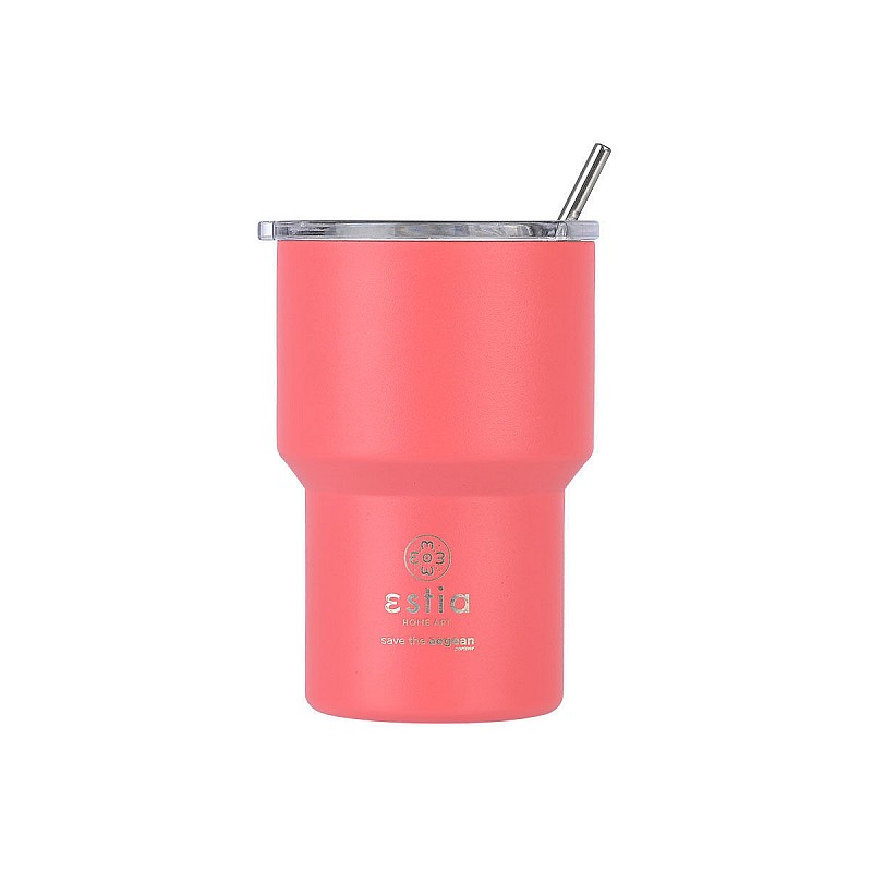 ESTIA ΘΕΡΜΟΣ MUG LITE SAVE THE AEGEAN 350ml FUSION CORAL ESTIA 01-18474