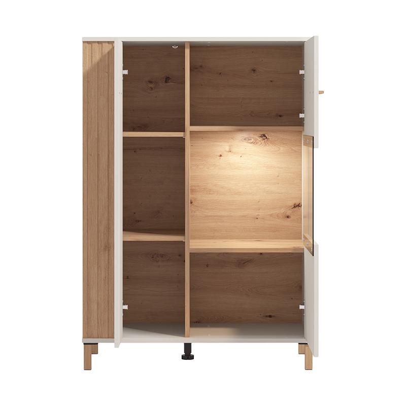 ΒΙΤΡΙΝΑ BELFORT 2K VS1 CASHMERE-ARTISAN OAK 85x40x122εκ