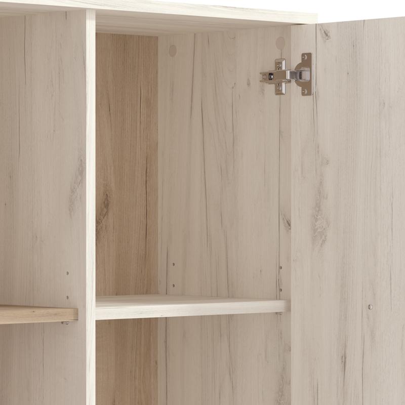 ΒΙΤΡΙΝΑ UMBRIA POP WHITE OAK - GREY OAK 67,5x33x130,5εκ f.l.d