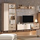 ΒΙΤΡΙΝΑ VANDEA 195 2K2F VS1 CASHMERE-GREY OAK 87x40x195εκ