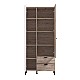 ΒΙΤΡΙΝΑ VANDEA 195 2K2F VS1 CASHMERE-GREY OAK 87x40x195εκ