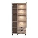 ΒΙΤΡΙΝΑ VANDEA 195 2K2F VS1 CASHMERE-GREY OAK 87x40x195εκ