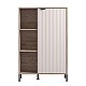 ΒΙΤΡΙΝΑ VANDEA 2K POP CASHMERE-GREY OAK 87x40x131εκ