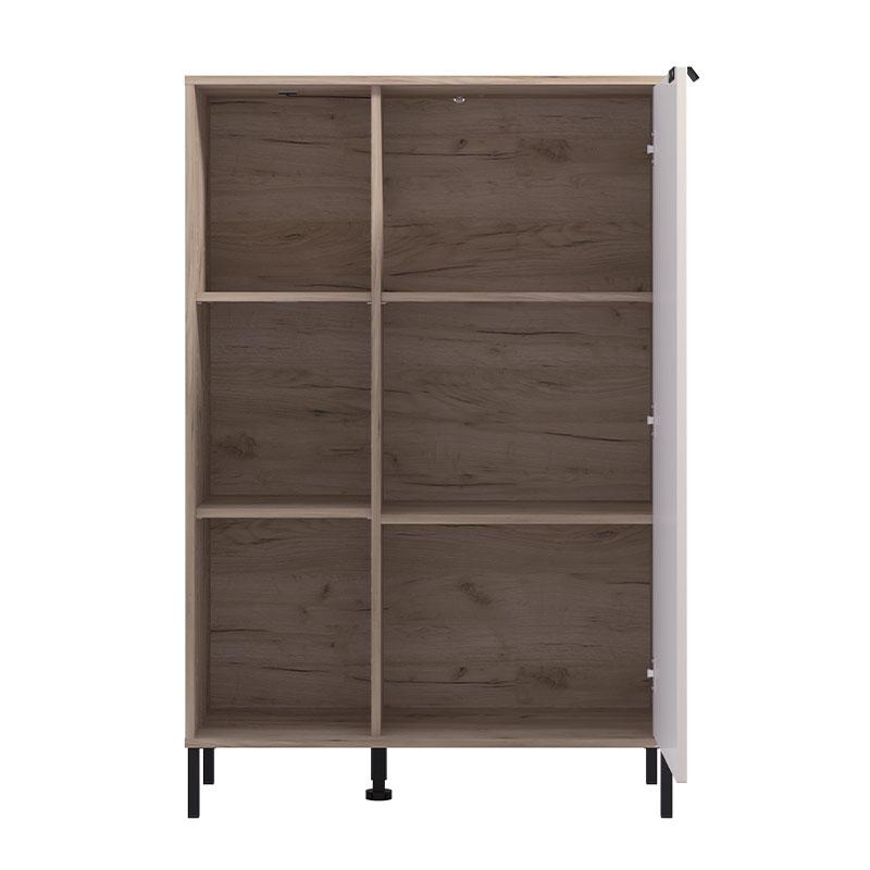 ΒΙΤΡΙΝΑ VANDEA 2K POP CASHMERE-GREY OAK 87x40x131εκ