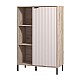 ΒΙΤΡΙΝΑ VANDEA 2K POP CASHMERE-GREY OAK 87x40x131εκ