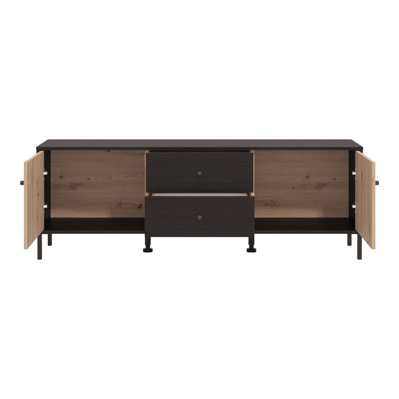 ΕΠΙΠΛΟ ΤΗΛΕΟΡΑΣΗΣ CORREZE 3K2F2V ΜΑΥΡΟ OAK-ARTISAN OAK 157x40x55εκ