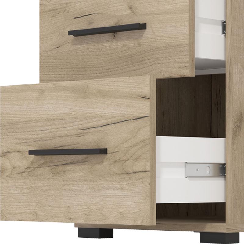 ΓΡΑΦΕΙΟ POLET 2F GREY OAK ΧΡΩΜΑ 110x50x75,5εκ