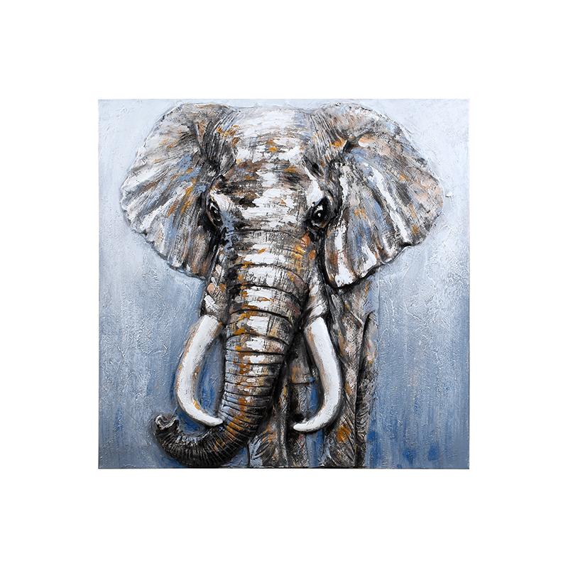 ΚΑΔΡΟ Fylliana Elephant ΜΠΕΖ-ΣΙΕΛ-ΓΚΡΙ ΧΡΩΜΑ 80x3x80εκ