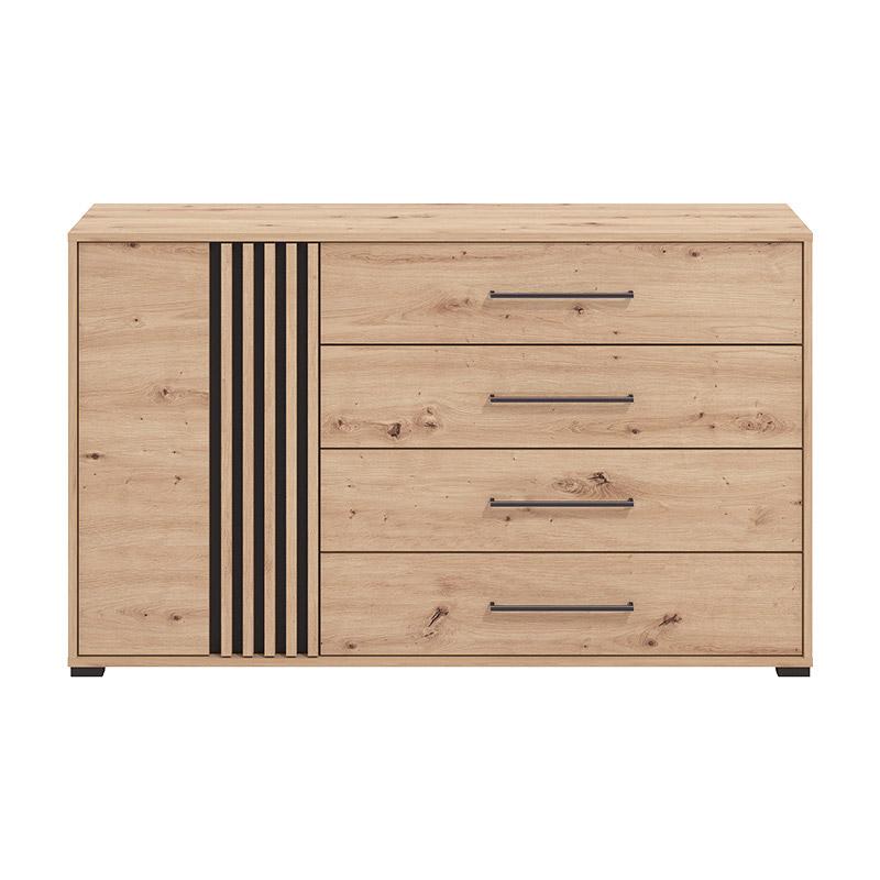 ΚΟΜΟΤΑ ASCALON 135 2K4F ARTISAN OAK-ΜΑΥΡΟ ΧΡΩΜΑ 138x40x82εκ