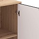 ΚΟΜΟΤΑ-ΜΠΟΥΦΕΣ VANDEA 2K2F ARTISAN OAK-ΜΑΥΡΟ ΜΑΤ 106x40x93εκ