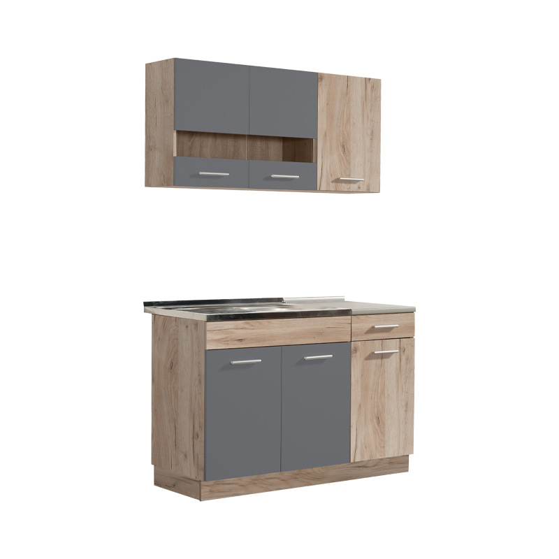 ΚΟΥΖΙΝΑ DALILA 120 GREY OAK / ΓΚΡΙ 120*60*200