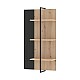 ΡΑΦΙ ΤΟΙΧΟΥ CORREZE ZP3P ΜΑΥΡΟ OAK-ARTISAN OAK 58x22x104εκ