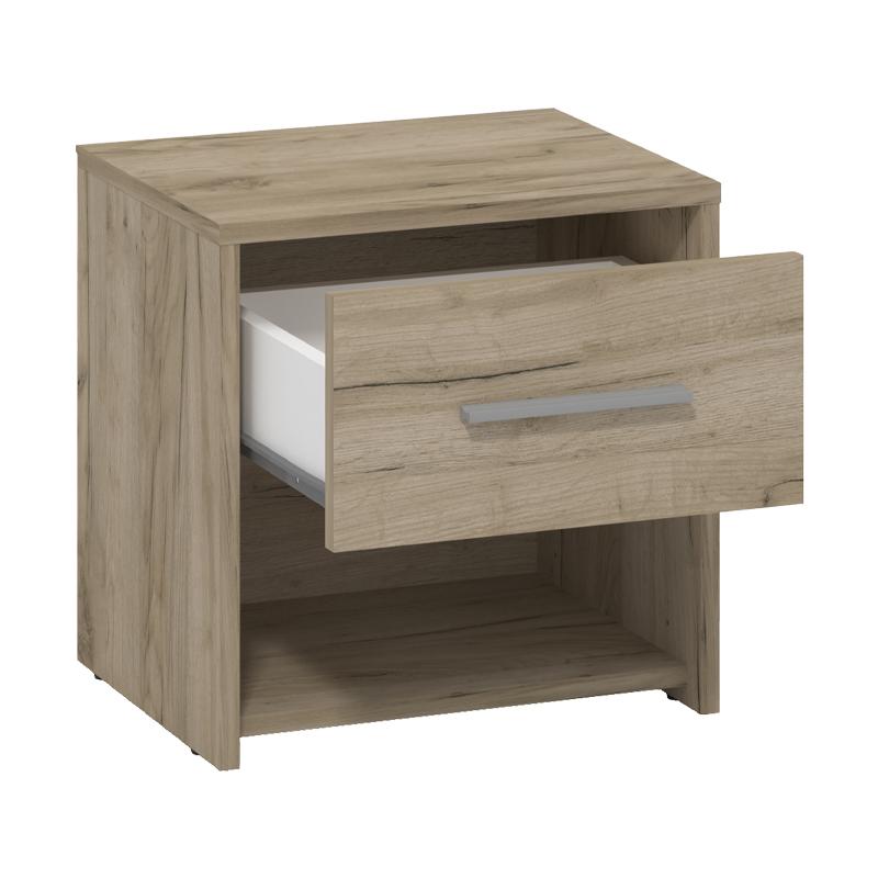 ΣΕΤ 2 ΚΟΜΟΔΙΝΑ GARONA 2NO1F GREY OAK ΧΡΩΜΑ 42x33x42εκ