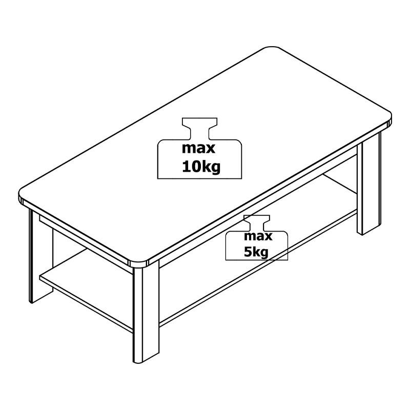 ΤΡΑΠΕΖΑΚΙ ΣΑΛΟΝΙΟΥ JERSEY ARTISAN OAK 124x60x45εκ