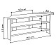 Έπιπλο τηλεόρασης "CORNER" σε χρώμα λευκό 116x36x45