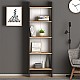 Βιβλιοθήκη μελαμίνης Flora Megapap χρώμα industrial grey - oak 52x25x158εκ.