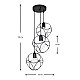 Φωτιστικό οροφής Lusita Megapap E27 μεταλλικό τρίφωτο χρώμα μαύρο 35x35x90εκ.