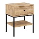 Κομοδίνο Lisa Megapap χρώμα saphhire oak 45x35x56εκ.