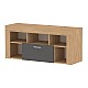 Έπιπλο τηλεόρασης Midili Megapap χρώμα sapphire oak - ανθρακί 135x42x60,7εκ.