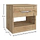 Κομοδίνο μελαμίνης Lube Megapap χρώμα sapphire oak 40x28,2x40εκ.