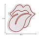 Φωτιστικό LED Neon "Rolling Stones" Megapap χρώμα κόκκινο 36x2x41εκ.