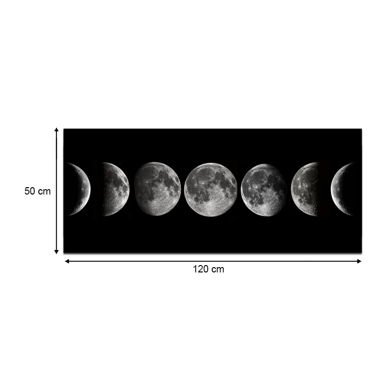 Πίνακας σε καμβά "The Moon" Megapap ψηφιακής εκτύπωσης 120x50x3εκ.