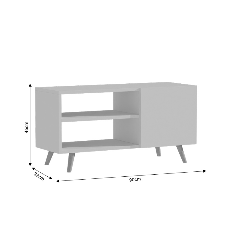 Έπιπλο Τηλεόρασης Orianne Pakoworld Μελαμίνης Καρυδί-Wenge 90X32X46Εκ