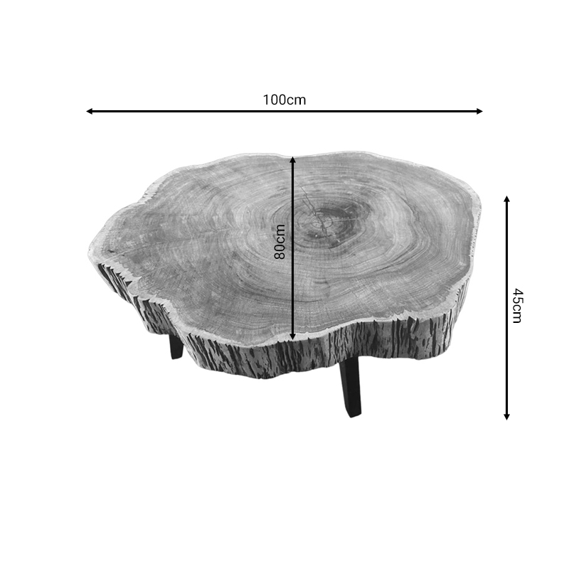 Τραπέζι Σαλονιού Serhio Pakoworld  Φυσικό Μασίφ Ξύλο Ακακίας 100X80X45Εκ