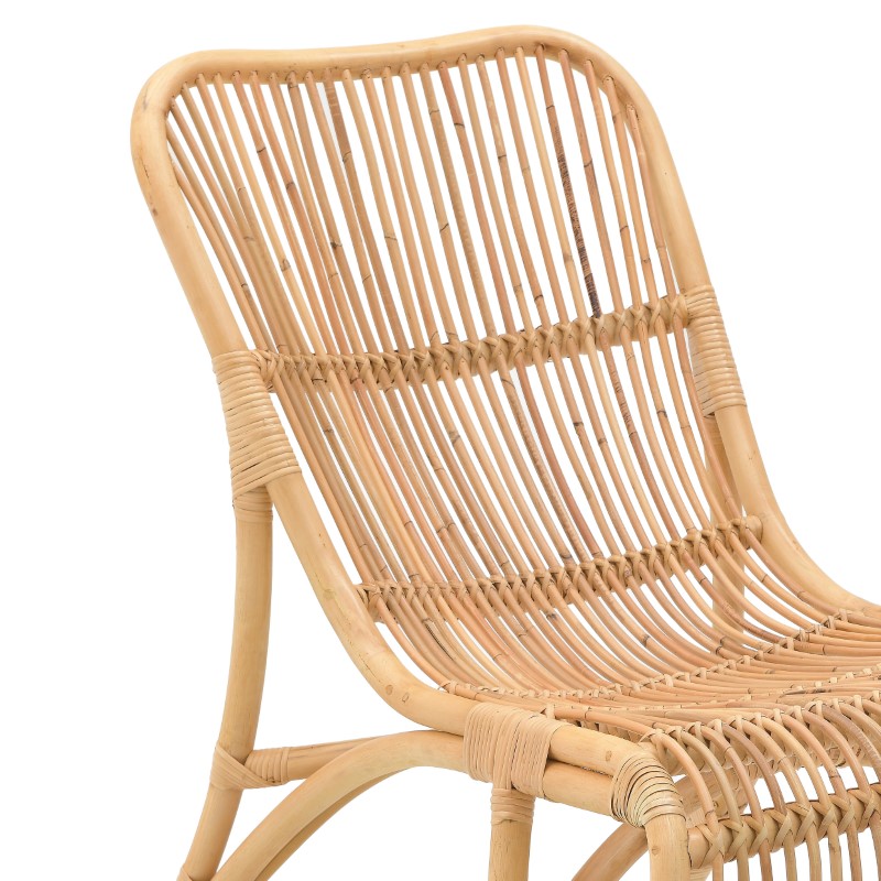 Σεζλονγκ Restiny Inart Φυσικό Rattan 65X85X84Εκ