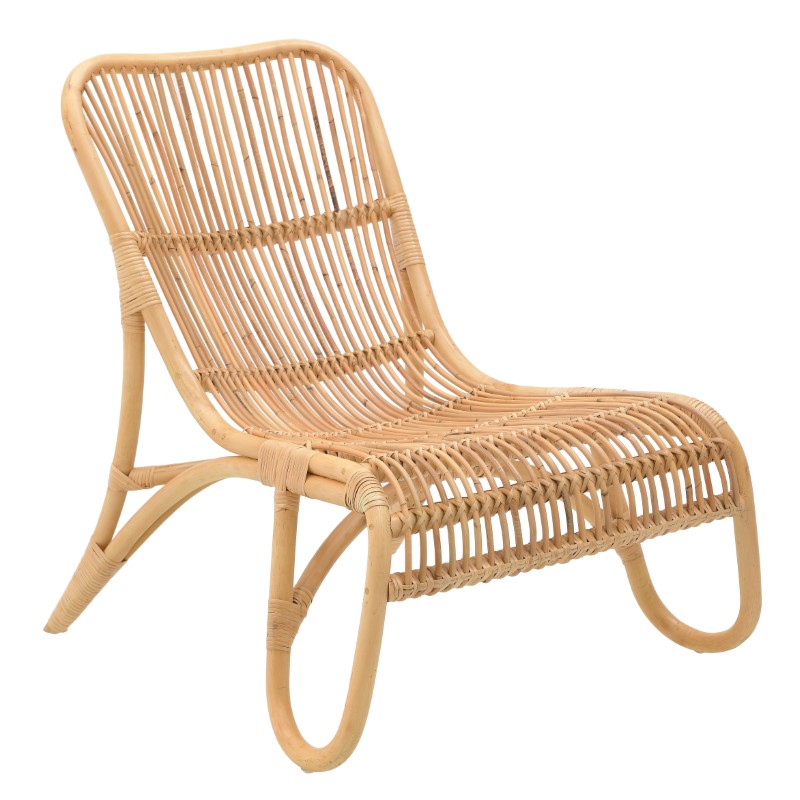 Σεζλονγκ Restiny Inart Φυσικό Rattan 65X85X84Εκ