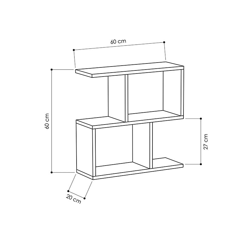 Βοηθητικό Τραπέζι Homemania Pakoworld Χρώμα Φυσικό 60X20X60Εκ