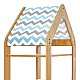 Ραφιέρα Montessori Zoilen Ii Pakoworld Φυσικό-Λευκό-Μπλε Mdf 50X30X120Εκ