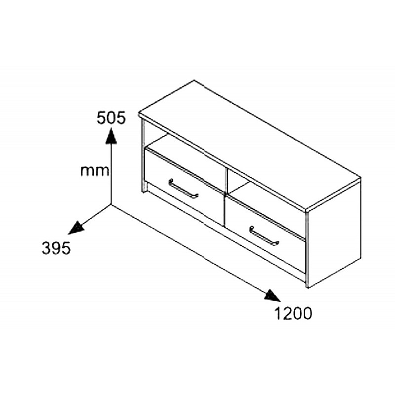 Έπιπλο Τηλεόρασης Olympus Pakoworld Χρώμα Wenge 120X39,5X50Εκ