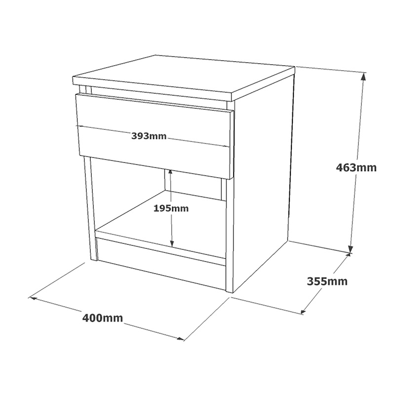 Κομοδίνο Complete Pakoworld Γκρι Antique-Wenge 40X35.5X46Εκ