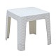 Τραπέζι Monaco Pakoworld Pp Rattan Λευκό 42X42X42Εκ