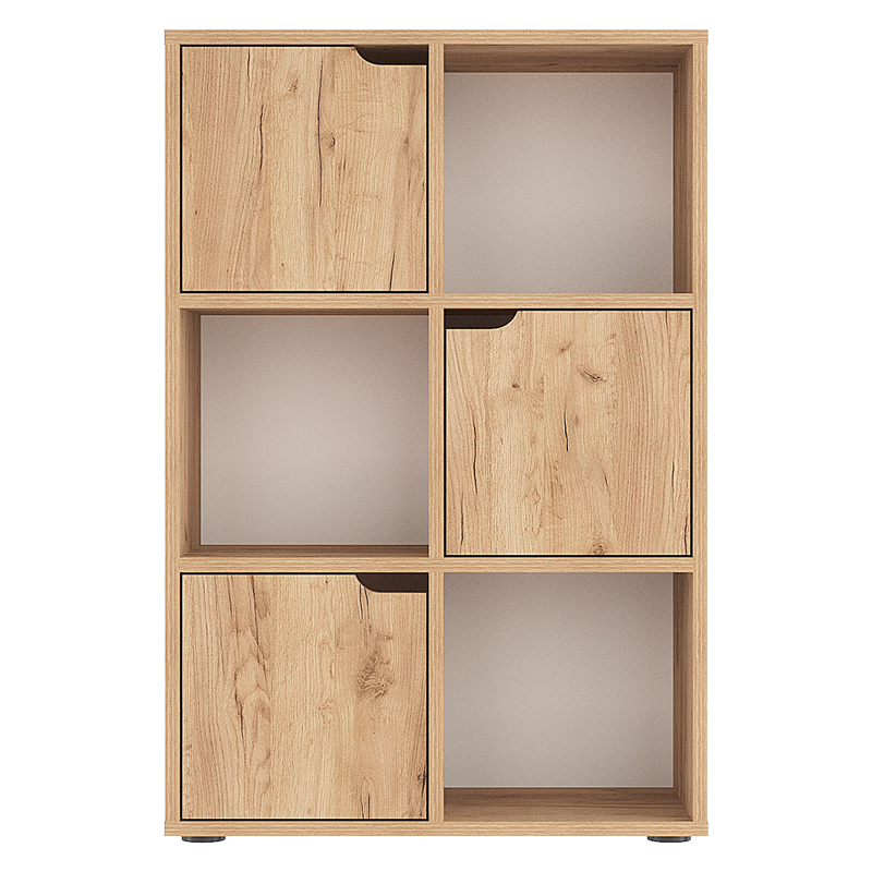 Βιβλιοθήκη Bookel Pakoworld Μελαμίνης Σε Oak Απόχρωση 59.5X27.5X89Εκ