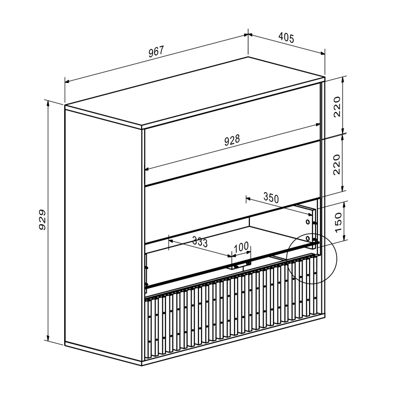 Συρταριέρα Bruse Pakoworld Μελαμίνη Σε Sonoma-Oak Απόχρωση 96.7X40.5X92.9Εκ