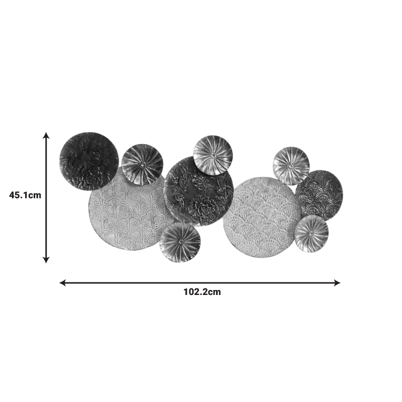 Διακοσμητικό Τοίχου Apto Inart Μέταλλο Πολύχρωμο 102.2X3.2X45.1Εκ