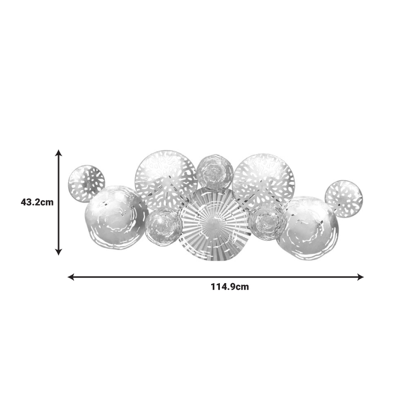 Διακοσμητικό Τοίχου Dille Inart Μέταλλο Πολύχρωμο 114.9X4.4X43.2Εκ