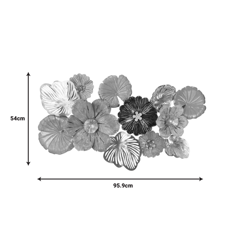 Διακοσμητικό Τοίχου Printemps Inart Μέταλλο Πολύχρωμο 95.9X3.8X54Εκ
