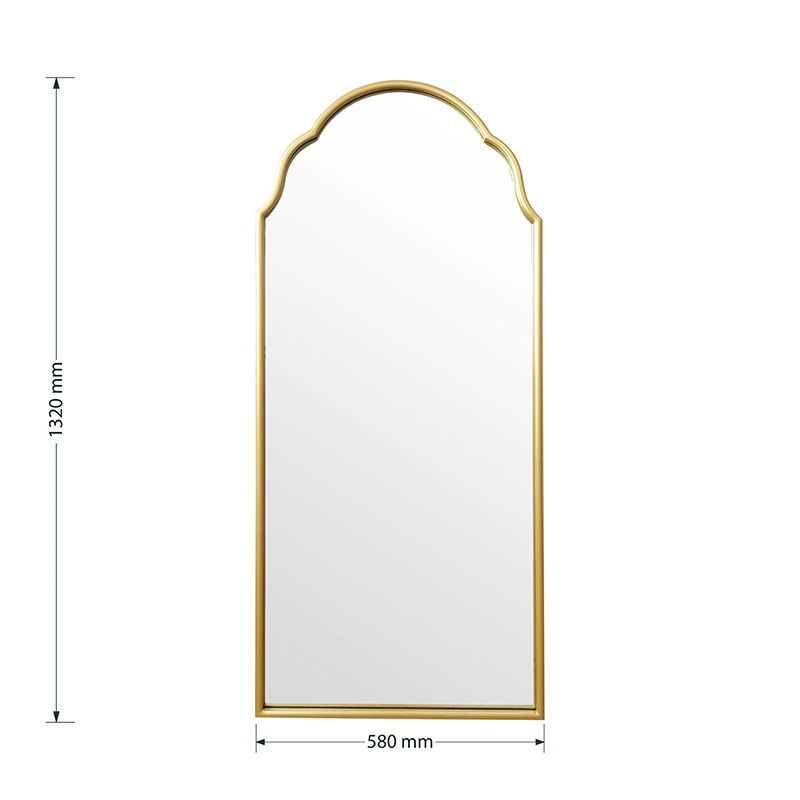 Καθρέπτης Eros Pakoworld Χρυσό 58X2.5X132Εκ