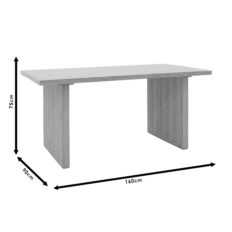 Tραπέζι Sunniva Pakoworld Mdf Sonoma 160X90X75Εκ