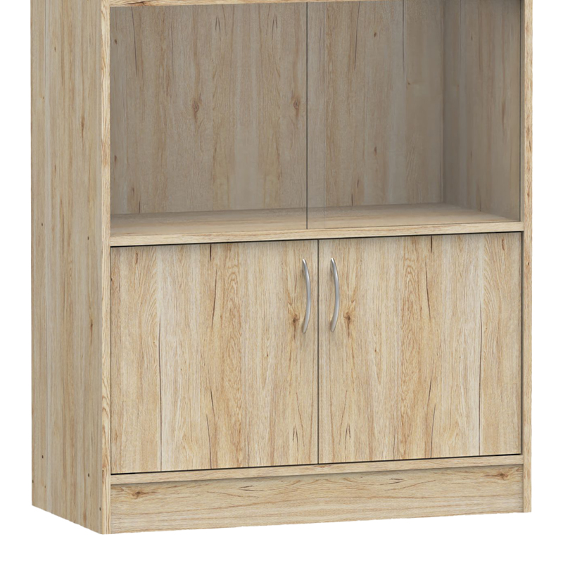 Βιβλιοθήκη Burcy Pakoworld Oak 80X40X177Εκ